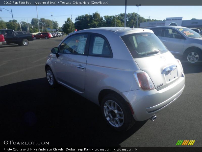 Argento (Silver) / Tessuto Grigio/Nero (Grey/Black) 2012 Fiat 500 Pop