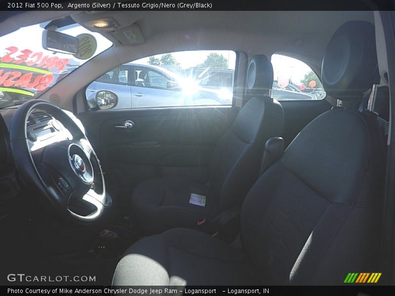 Argento (Silver) / Tessuto Grigio/Nero (Grey/Black) 2012 Fiat 500 Pop