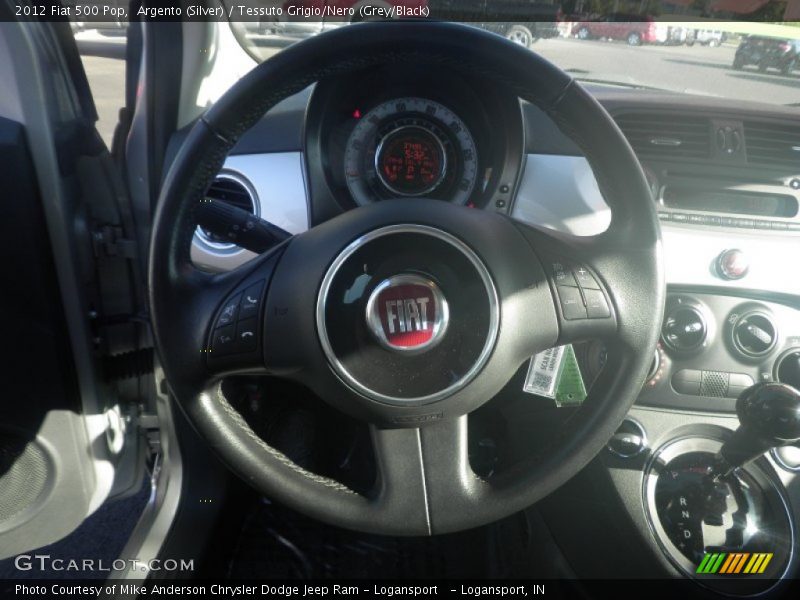 Argento (Silver) / Tessuto Grigio/Nero (Grey/Black) 2012 Fiat 500 Pop