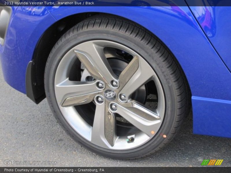 Marathon Blue / Black 2013 Hyundai Veloster Turbo