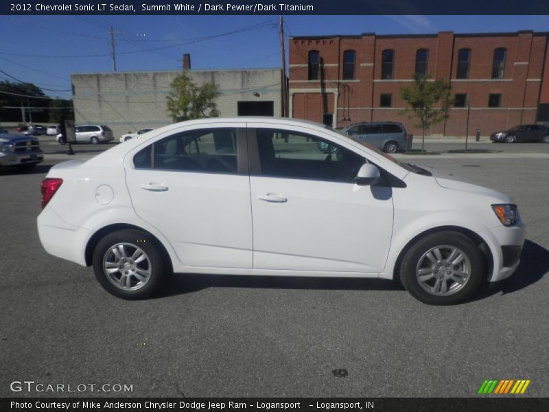 Summit White / Dark Pewter/Dark Titanium 2012 Chevrolet Sonic LT Sedan