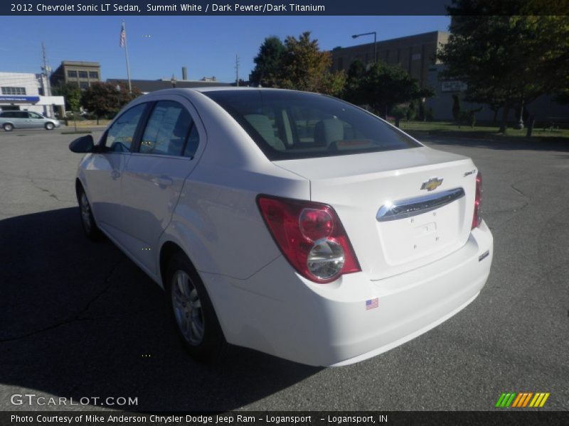 Summit White / Dark Pewter/Dark Titanium 2012 Chevrolet Sonic LT Sedan
