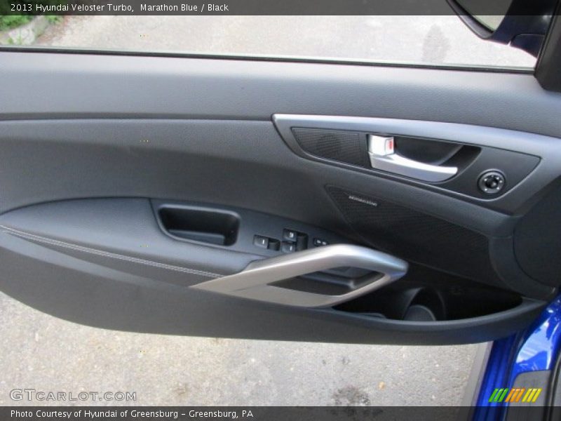 Marathon Blue / Black 2013 Hyundai Veloster Turbo