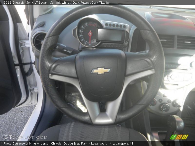 Summit White / Dark Pewter/Dark Titanium 2012 Chevrolet Sonic LT Sedan