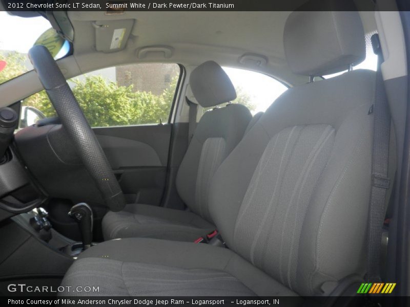Summit White / Dark Pewter/Dark Titanium 2012 Chevrolet Sonic LT Sedan
