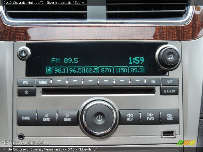 Silver Ice Metallic / Ebony 2012 Chevrolet Malibu LTZ