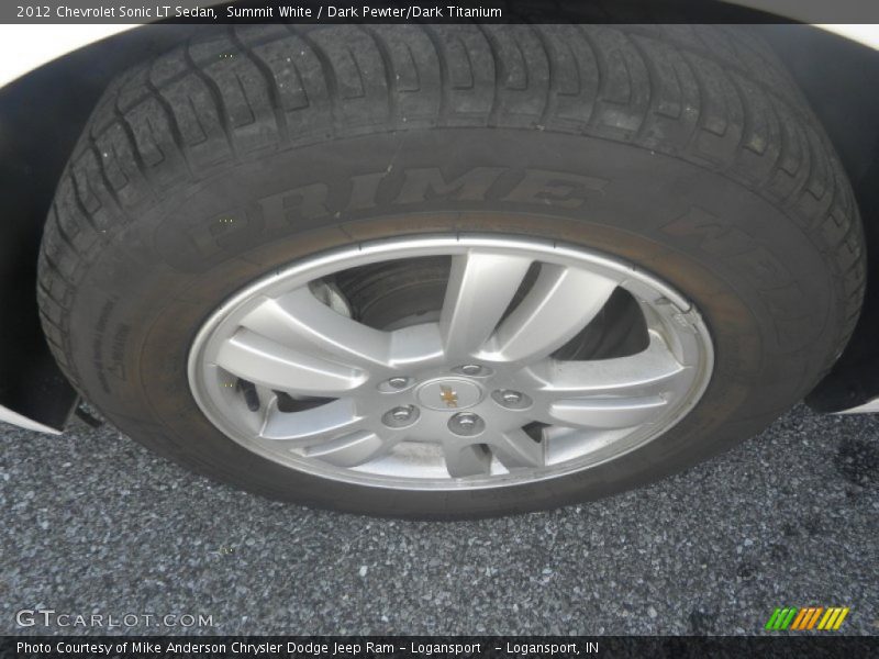 Summit White / Dark Pewter/Dark Titanium 2012 Chevrolet Sonic LT Sedan