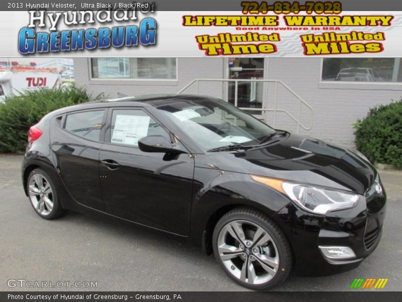 Ultra Black / Black/Red 2013 Hyundai Veloster