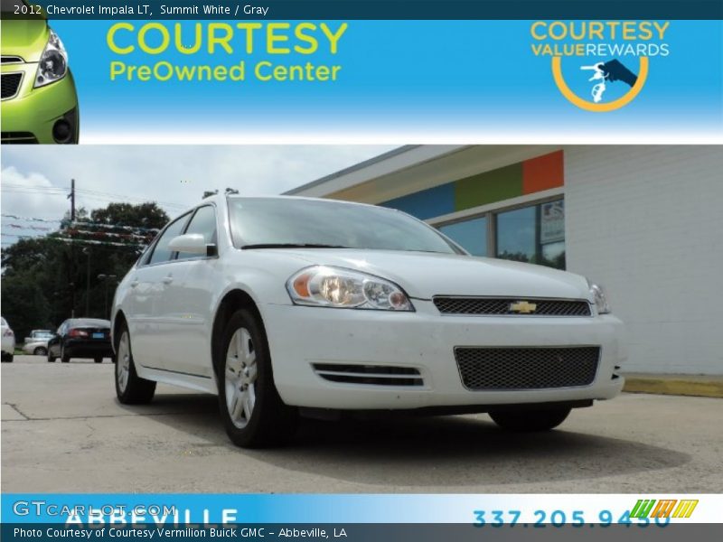 Summit White / Gray 2012 Chevrolet Impala LT