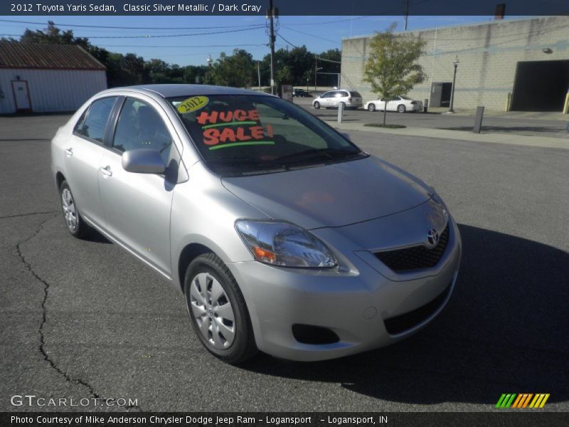 Classic Silver Metallic / Dark Gray 2012 Toyota Yaris Sedan