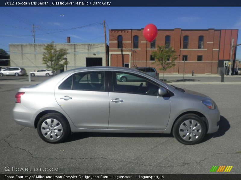 Classic Silver Metallic / Dark Gray 2012 Toyota Yaris Sedan