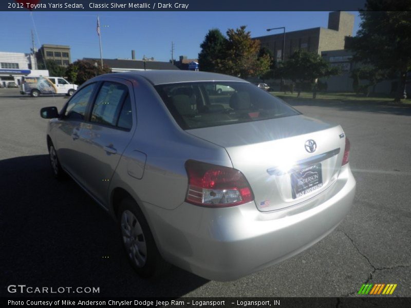 Classic Silver Metallic / Dark Gray 2012 Toyota Yaris Sedan