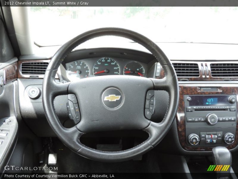 Summit White / Gray 2012 Chevrolet Impala LT