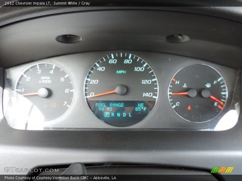 Summit White / Gray 2012 Chevrolet Impala LT