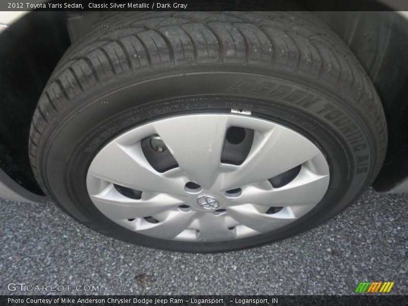 Classic Silver Metallic / Dark Gray 2012 Toyota Yaris Sedan