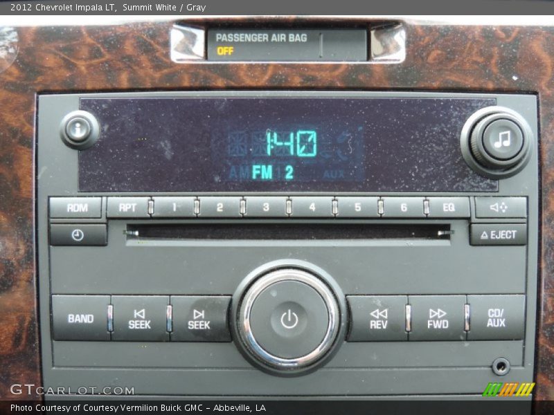 Summit White / Gray 2012 Chevrolet Impala LT