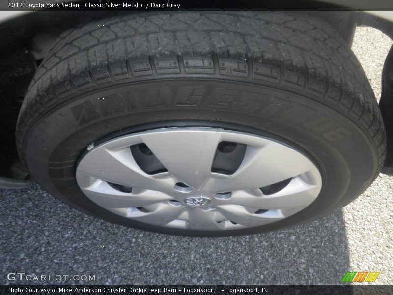 Classic Silver Metallic / Dark Gray 2012 Toyota Yaris Sedan