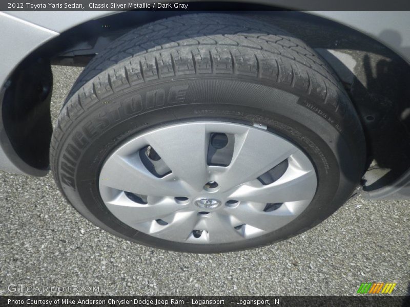 Classic Silver Metallic / Dark Gray 2012 Toyota Yaris Sedan