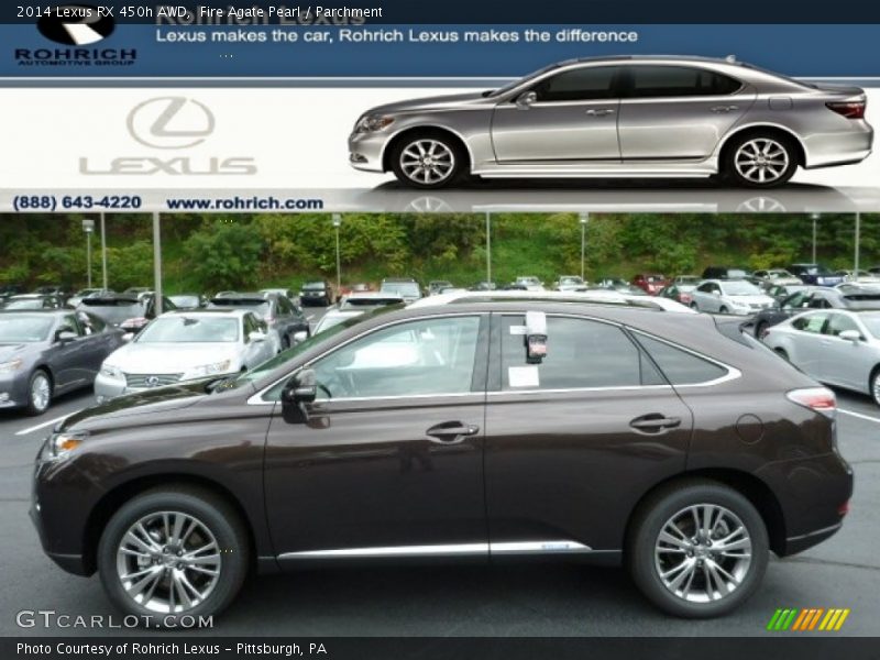Fire Agate Pearl / Parchment 2014 Lexus RX 450h AWD