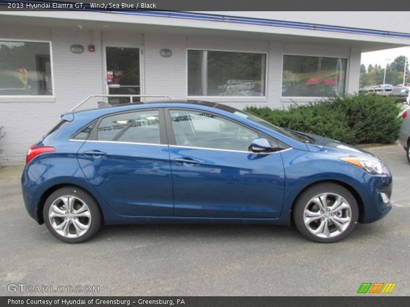 Windy Sea Blue / Black 2013 Hyundai Elantra GT