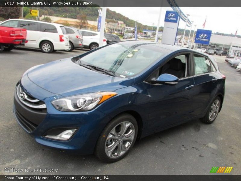Windy Sea Blue / Black 2013 Hyundai Elantra GT