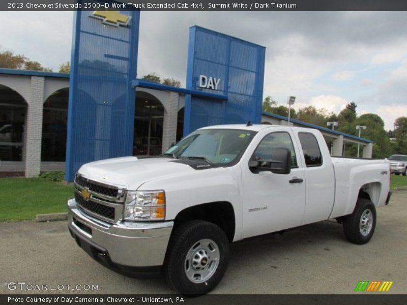 Summit White / Dark Titanium 2013 Chevrolet Silverado 2500HD Work Truck Extended Cab 4x4