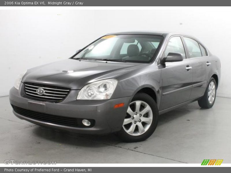 Midnight Gray / Gray 2006 Kia Optima EX V6