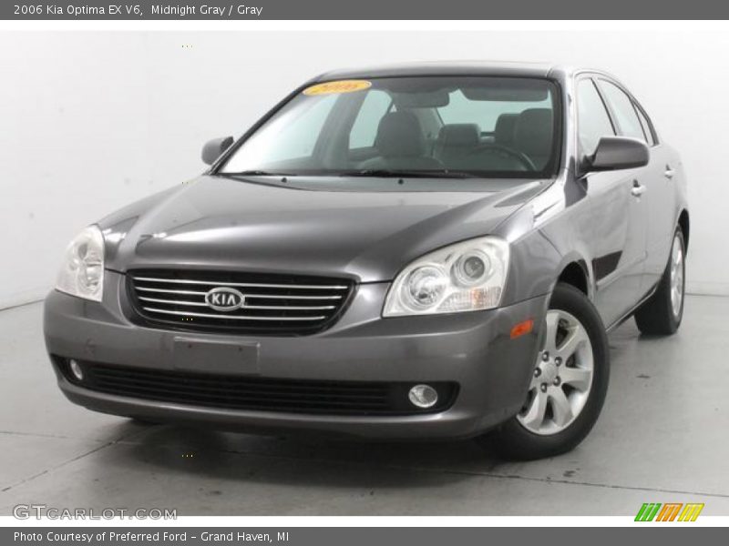 Midnight Gray / Gray 2006 Kia Optima EX V6