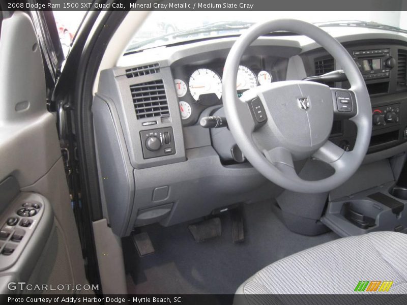 Mineral Gray Metallic / Medium Slate Gray 2008 Dodge Ram 1500 SXT Quad Cab