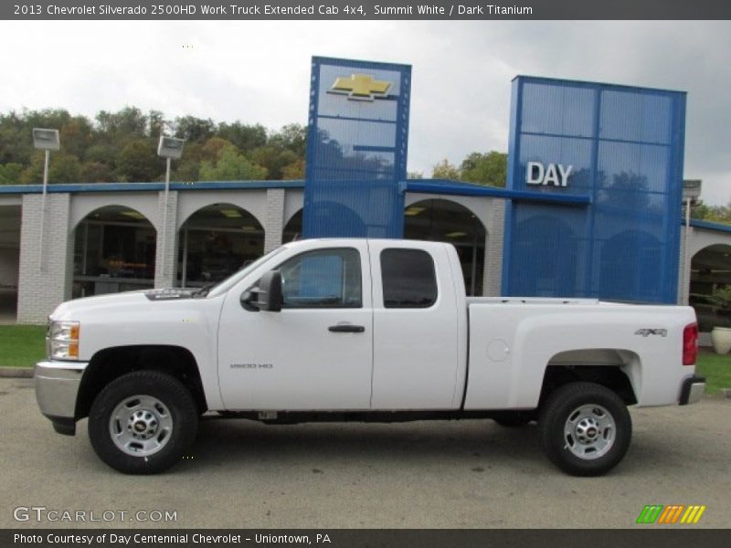 Summit White / Dark Titanium 2013 Chevrolet Silverado 2500HD Work Truck Extended Cab 4x4