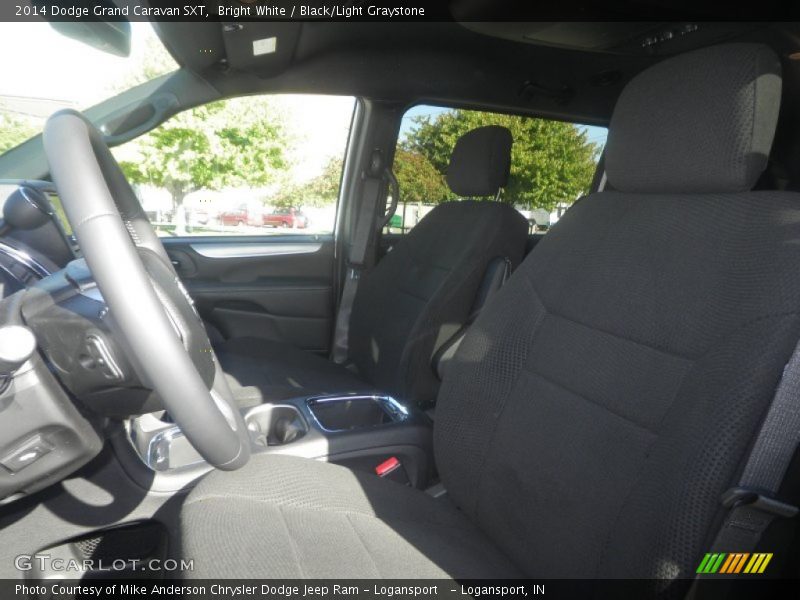 Bright White / Black/Light Graystone 2014 Dodge Grand Caravan SXT