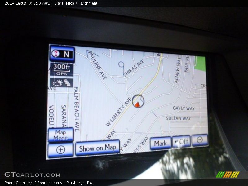 Navigation of 2014 RX 350 AWD