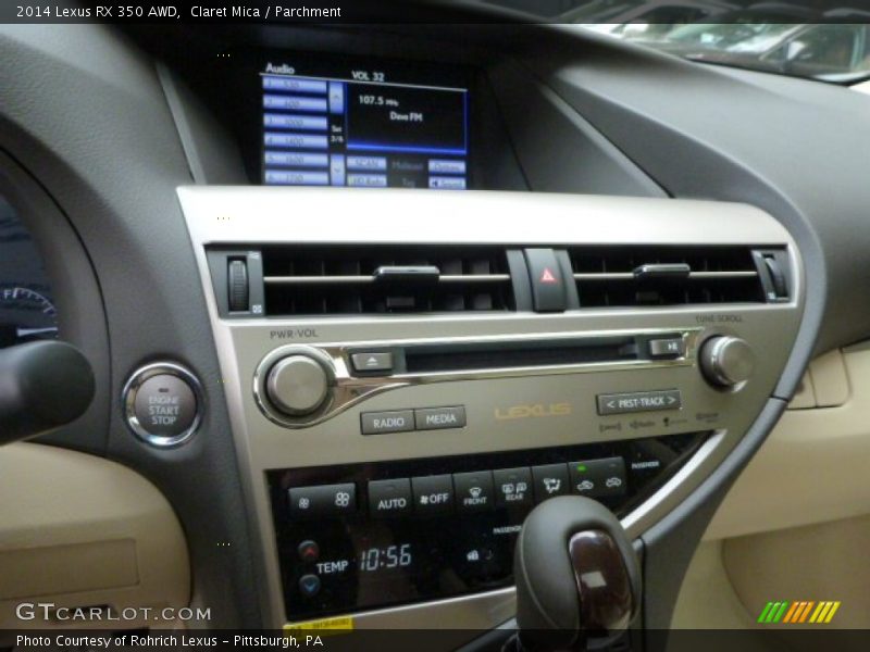 Controls of 2014 RX 350 AWD