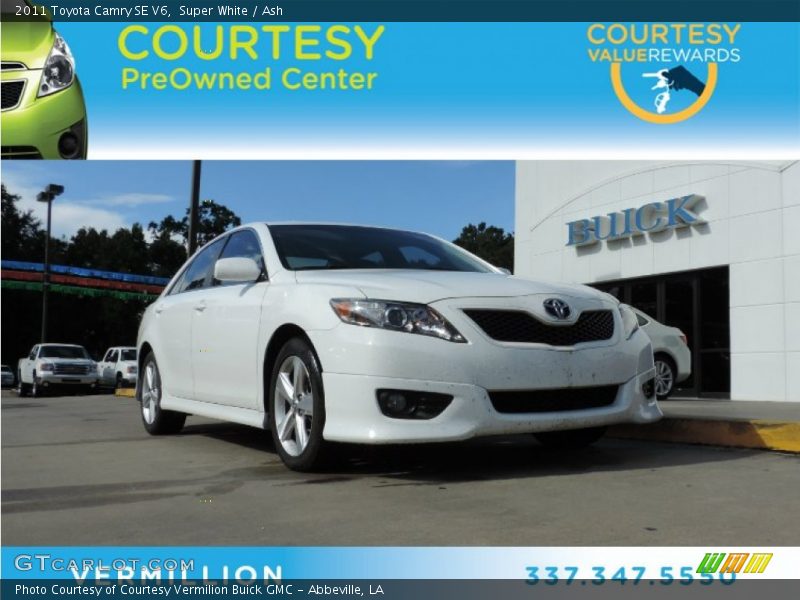 Super White / Ash 2011 Toyota Camry SE V6
