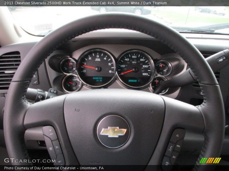 Summit White / Dark Titanium 2013 Chevrolet Silverado 2500HD Work Truck Extended Cab 4x4