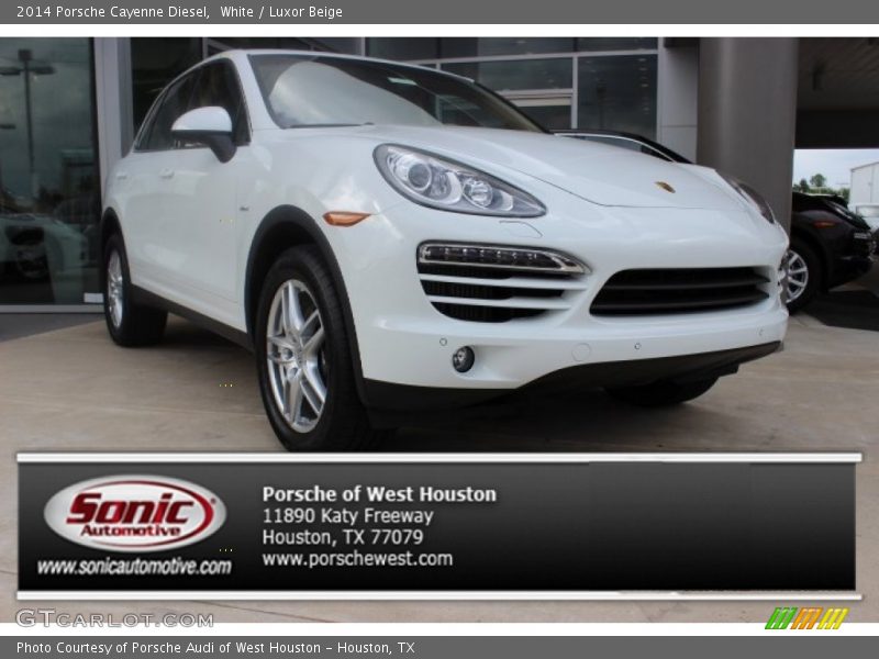White / Luxor Beige 2014 Porsche Cayenne Diesel