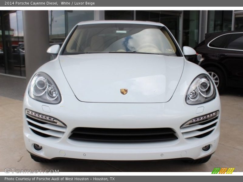 White / Luxor Beige 2014 Porsche Cayenne Diesel
