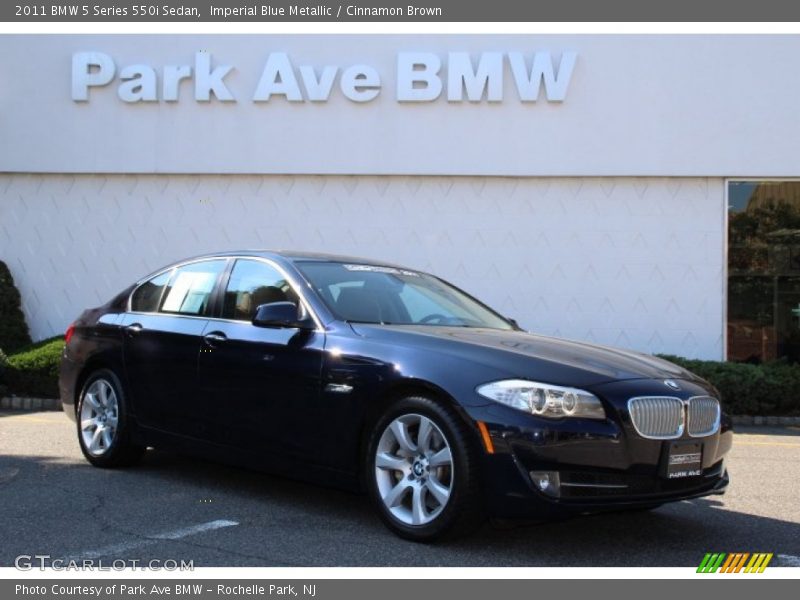 Imperial Blue Metallic / Cinnamon Brown 2011 BMW 5 Series 550i Sedan