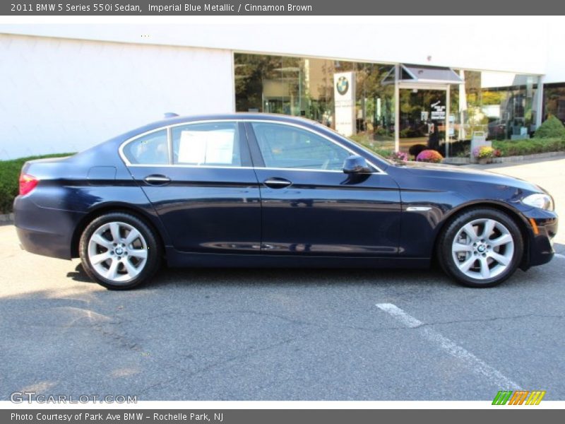 Imperial Blue Metallic / Cinnamon Brown 2011 BMW 5 Series 550i Sedan