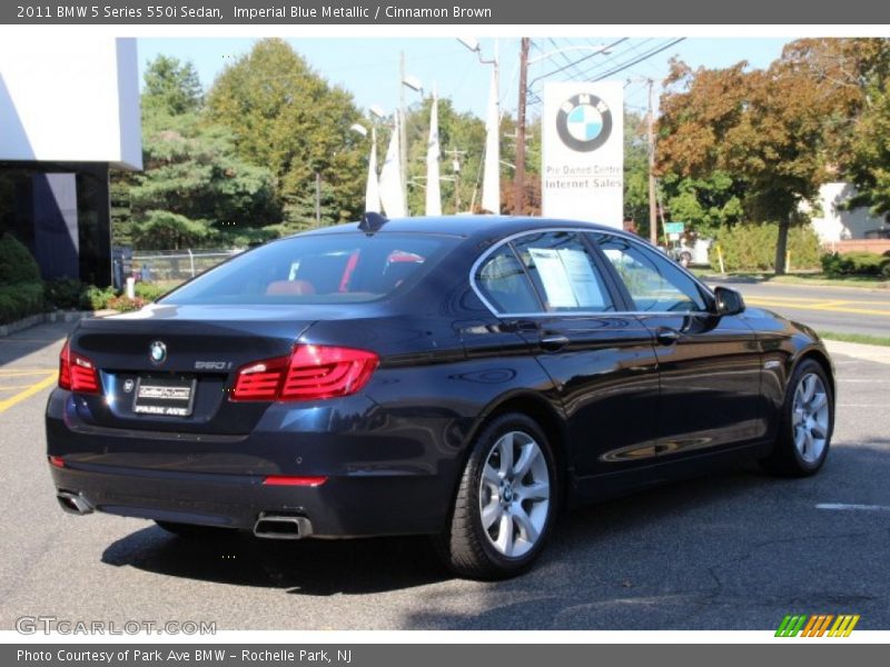 Imperial Blue Metallic / Cinnamon Brown 2011 BMW 5 Series 550i Sedan