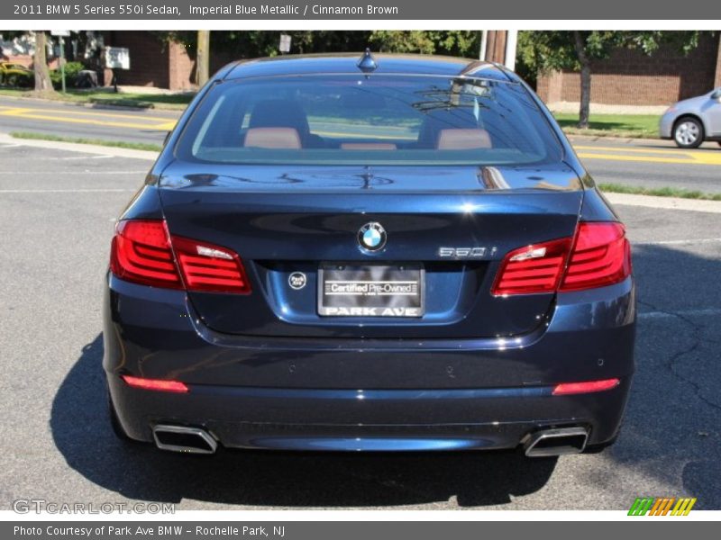Imperial Blue Metallic / Cinnamon Brown 2011 BMW 5 Series 550i Sedan