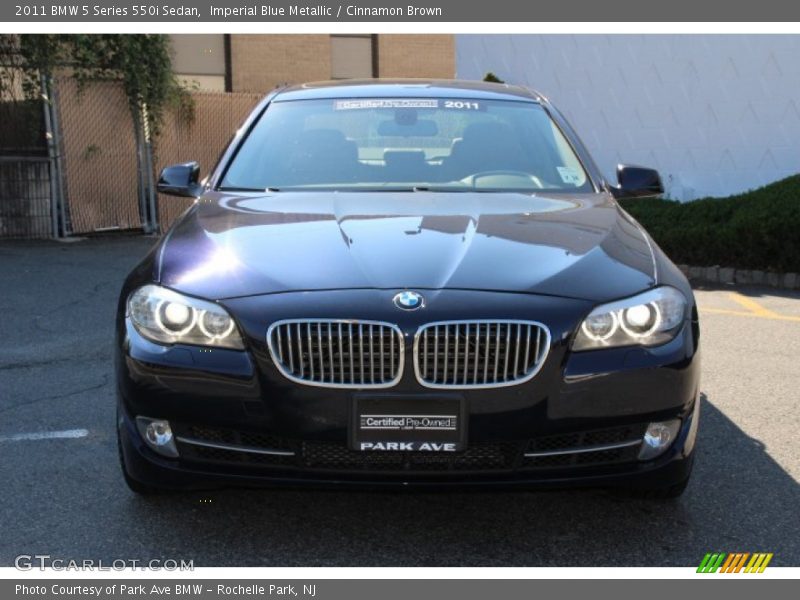 Imperial Blue Metallic / Cinnamon Brown 2011 BMW 5 Series 550i Sedan