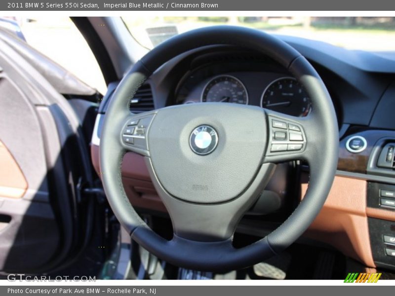Imperial Blue Metallic / Cinnamon Brown 2011 BMW 5 Series 550i Sedan