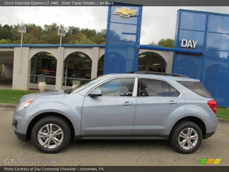 Silver Topaz Metallic / Jet Black 2014 Chevrolet Equinox LT AWD