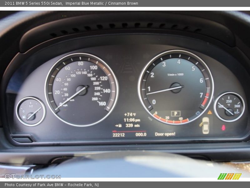 Imperial Blue Metallic / Cinnamon Brown 2011 BMW 5 Series 550i Sedan