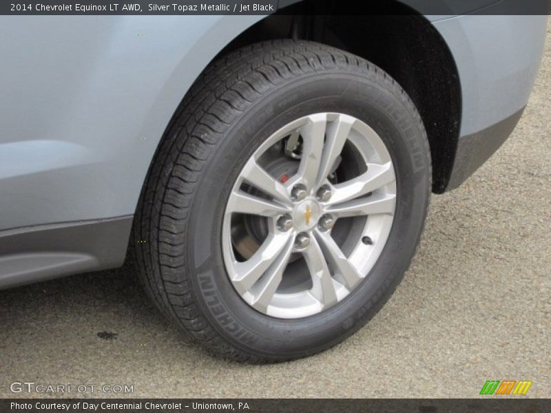 Silver Topaz Metallic / Jet Black 2014 Chevrolet Equinox LT AWD