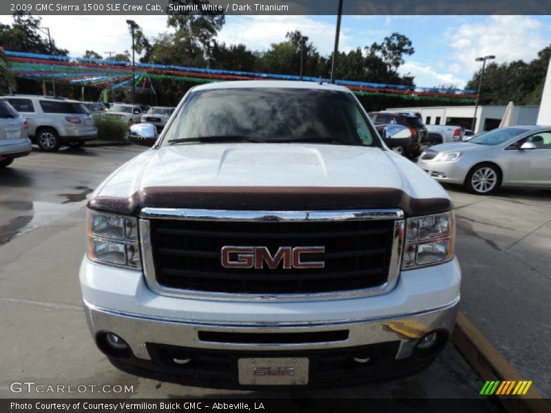 Summit White / Dark Titanium 2009 GMC Sierra 1500 SLE Crew Cab