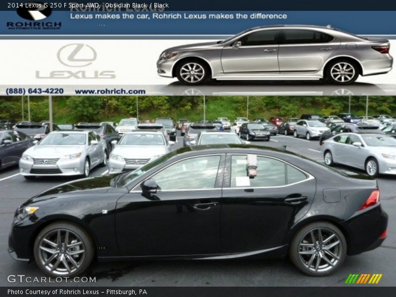 Obsidian Black / Black 2014 Lexus IS 250 F Sport AWD