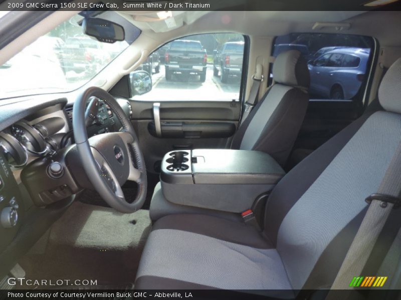 Summit White / Dark Titanium 2009 GMC Sierra 1500 SLE Crew Cab