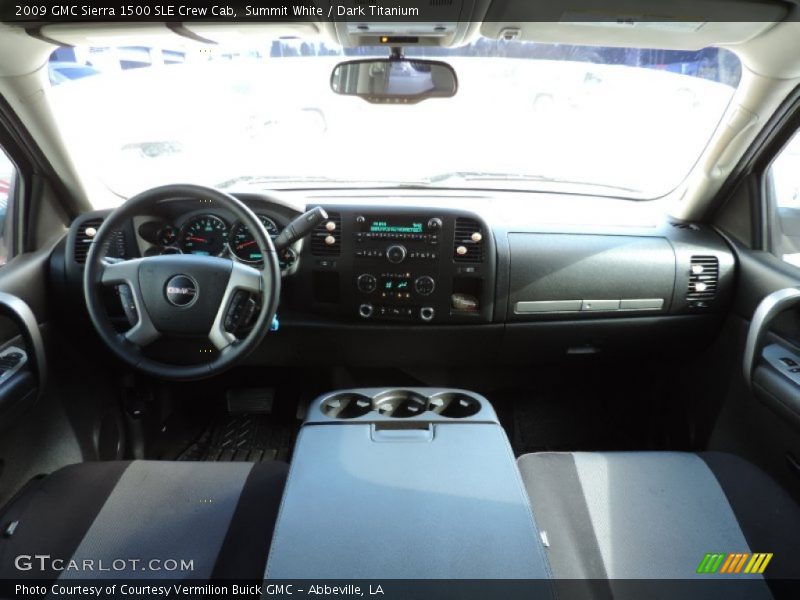 Summit White / Dark Titanium 2009 GMC Sierra 1500 SLE Crew Cab